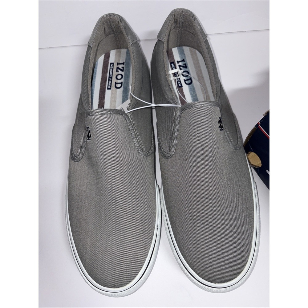 IZOD Sunapee Men's Slip On Shoes Gray Size 13 New